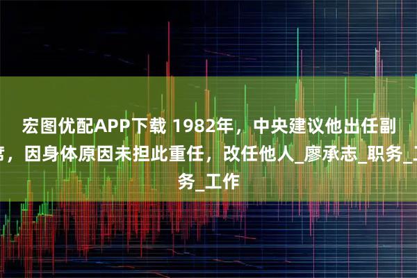 宏图优配APP下载 1982年，中央建议他出任副主席，因身体原因未担此重任，改任他人_廖承志_职务_工作